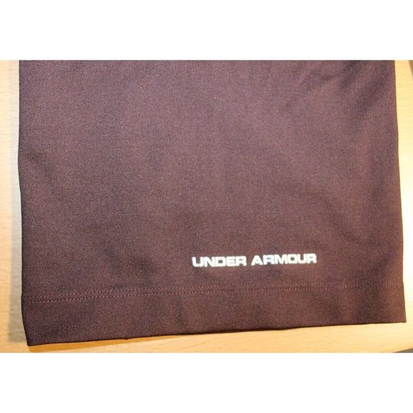 Womens Under Armour UA Crop Capri Pants Small Brown Back Zip Pocket Activewear - Picture 5 of 7